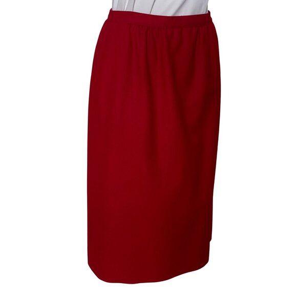 Pendleton Vintage Red Pencil Skirt, 100% Virgin Wool Lined Women’s Size 10 - Picture 3 of 10